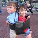 Luke and Ella in the swing